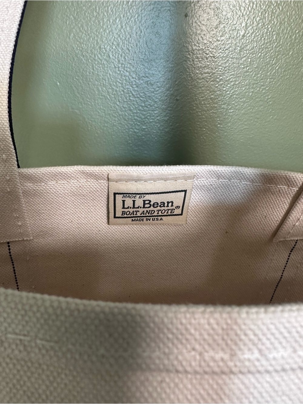 LL Bean Boat And Tote blue Trim Size Medium (16”x12”) Usa Made Outdoor - Picture 5 of 9